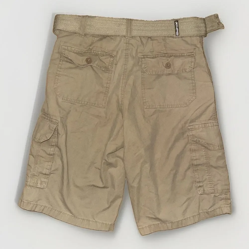 Vintage No Fear Cargo Shorts Tan With Belt 32x15 Y2K